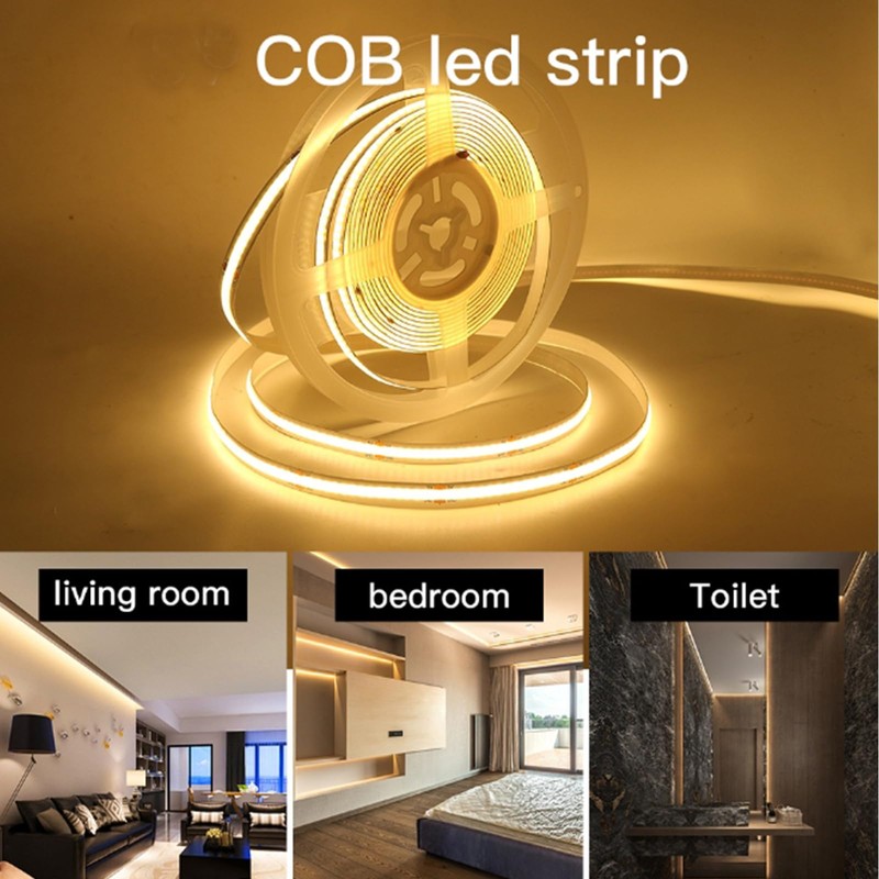 24 V COB LED Strip 10 m, Flexible CRI 90+