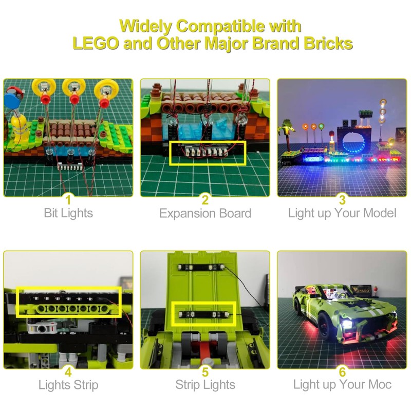 Light Up Your Bricks- 2 Pieces X Blue 15 cm
