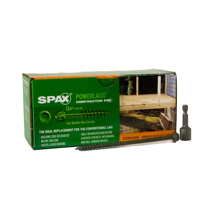 SPAX 1/4" x 5" Exterior Hex Head Structural Wood Lag