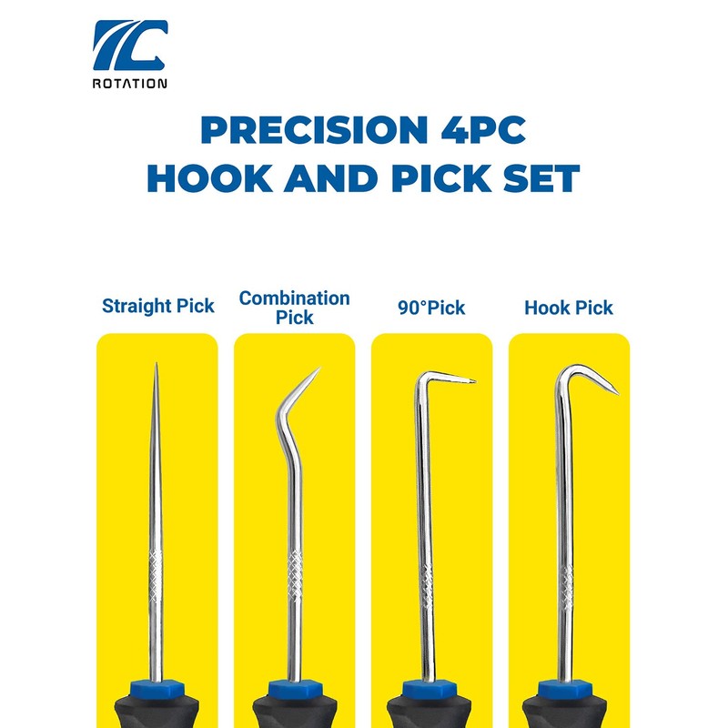 ROTATION Precision Hook and Pick Set for Automotive | 4-Piece