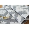KnBoB Cotton Linen Beige Grey Geometric Puzzle Pattern with Tassels