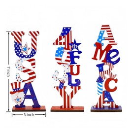 3pcs Memorial Day 4th of July Decorations,Red White and Blue,Fourth of July Americana Patriotic Decor