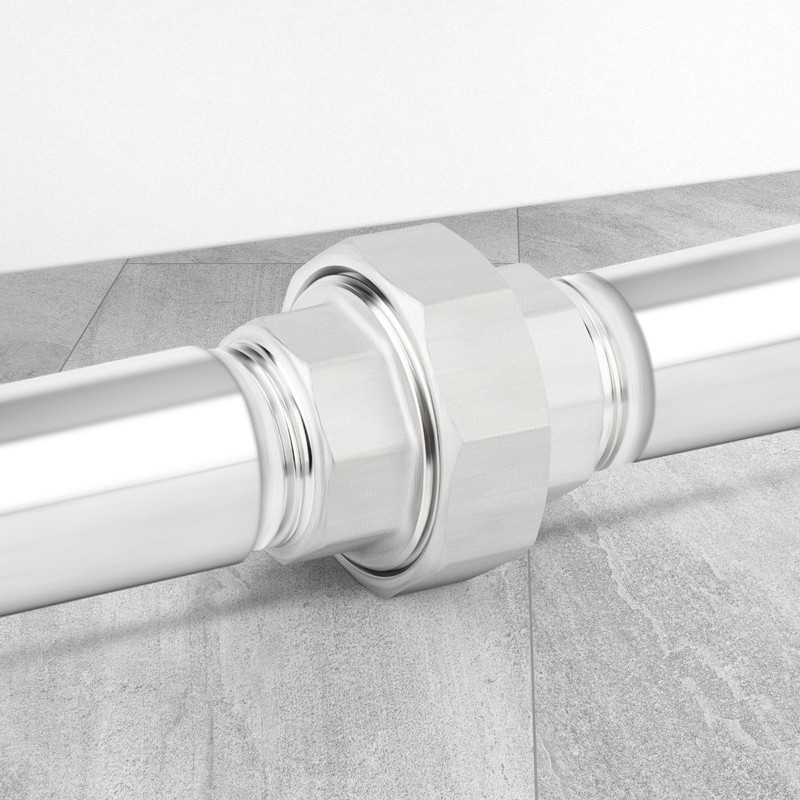 TAISHER 1PCS 304 Stainless Steel Union，3/4" NPT Male x 3/4"