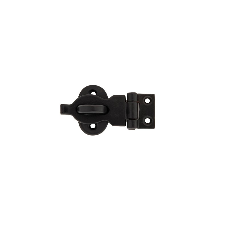 STALLION HARDWARE Length 3Inch Black Iron Hasp Latch Rust-Proof Black