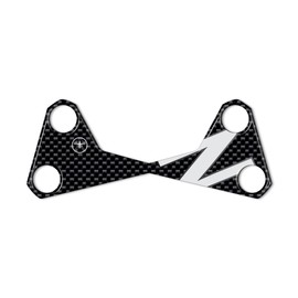 labelbike - 3D Resin Sticker Decoration and Protection of Motorcycle Fork Plate Compatible with Kawasaki Z750 Z1000 "Z" - Colour White