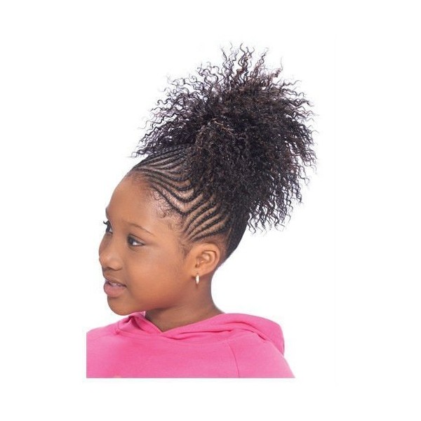 CHLOE (1B Off Black) - Model Model Glance KID'S Synthetic Hair Drawstring Ponytail