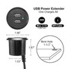 Desktop USB Power Grommet Recessed Mount Power Hub Desk Power