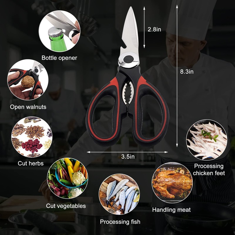 ATB Kitchen Scissor Heavy Duty Kitchen Shears with Protective Sheath