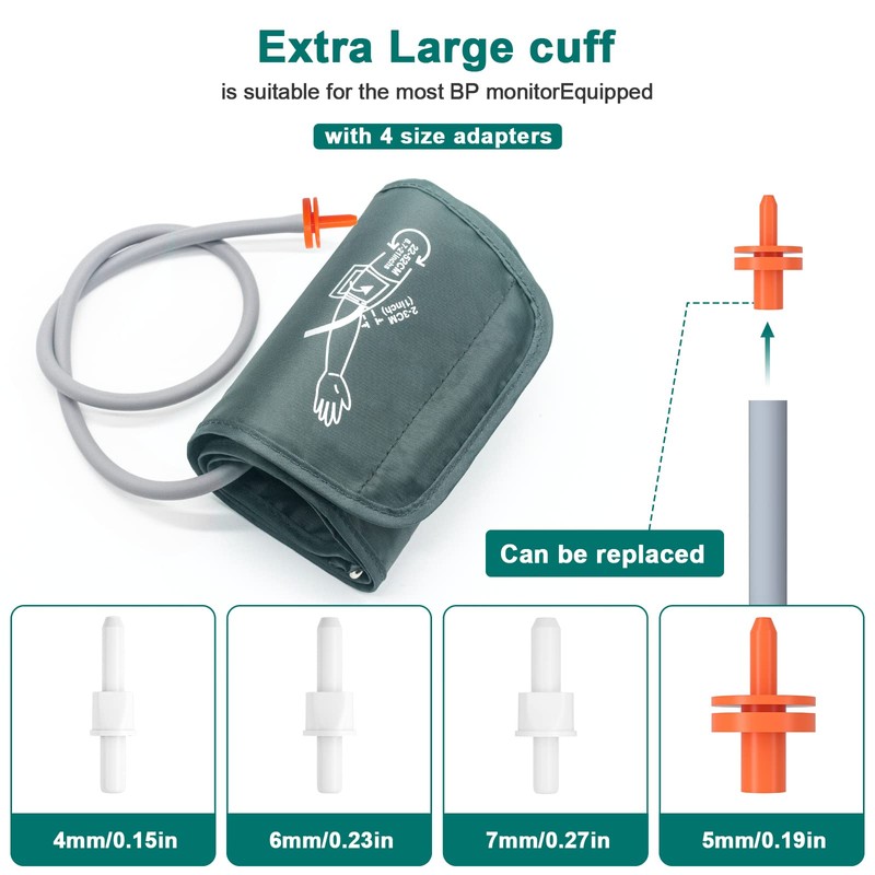 Blood Pressure Cuff Arm,8.7-20.4 Inches (22-52CM) Extra Large Blood Pressure