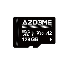 AZDOME 128GB Micro SD Card microSDXC Memory Card for AZDOME M550 M63 M300 M300S M27 M17 M01 Pro PG02S PG16S PG18S Dash Cam Full HD & 4K UHD, U3, A2, V30