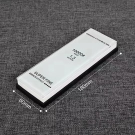 Glass Sharpening Stone with Non-Slip Silicone Base - Whetstone Grit Single Side Wet Honing Knife Sharpener Oilstone for kitchen knife or outdoor knife (600#)