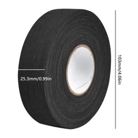 Hockey Stick Tape - Sports Waterproof Tape - Hockey Band - Ice Hockey Tape for Badminton Handle, Table Tennis Bat, Skipping Rope, Golf Mast, Tennis Pumpkin Racket 2.5 cm x 25 m (Black)
