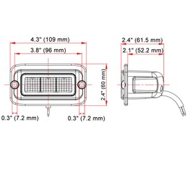 Raycharm Super Bright Offroad LED Fog Light 4.3" Flush-Mount, 6000K Cool-White Spot Beam for Motorcycle/Power Sports/Truck/Car Reverse & Backup Light, 12V/24V, Corrosion & Vibration Resistant, 2-Pack