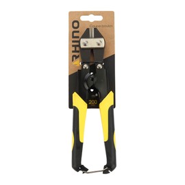 RHINO Manual Bolt Cutter - Mini Bolt Cutter 200 mm - Cable Cutter - Compact Bolt Cutter - Cutting Capacity up to 2 mm - Long 200 mm - High Quality - Ergonomic Handle