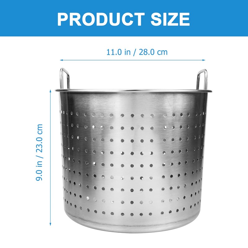 UPKOCH Stock Pot Insert Steamer Basket Stainless Steel Boiling Basket