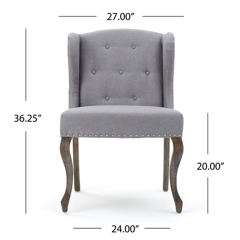 Christopher Knight Home Niclas Accent Chair, Light Grey