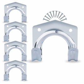 AL KAHF Garage Hooks Heavy Duty Wall Mounted Hook with Screws Hanging Tool Storage Organiser for Garden Balcony Sheds Workshop Farm Workbench Shovels Rakes Brooms Holder H17 x W11 x D6cm (Pack of 5)