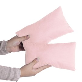 Marrywindix Tiny Pillow 2 Pack Small Decorative Pillow 9.5 x 5.5 in Travel Pillows Soft Pet Pillow for Camping Travel Sleeping Bed Sofa Neck Knee Wrist Support (Pink)