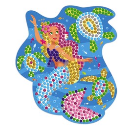 Janod - Cofanetto Mosaici Delfini e Sirene - Les Ateliers du Calme - Kit Creativo per il Tempo Libero Dei Bambini - Sviluppo della Motricità Fine e della Concentrazione - Dall'Età di 7 Anni, J07961