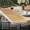 YITAHOME Outdoor Dining Table, 59" Patio Dining Table w/ 2.2"