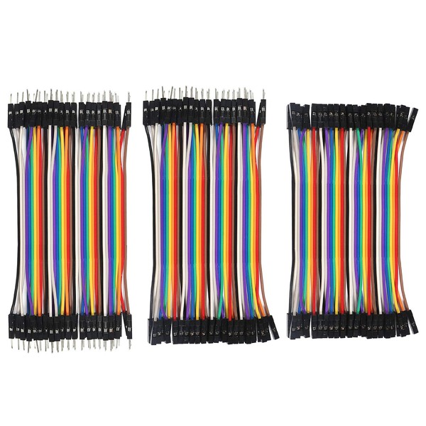 ALMOCN 120PCS Breadboard Jumper Dupont Wire,Multicolored 10cm 40pin Male to