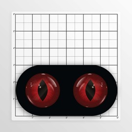 KCD VR Headset Controller Decal Sticker -Front Eyes Skin - Red Robot Cat