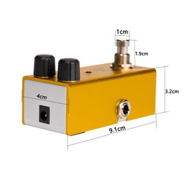 Tremolo Electric Guitar Effects Pedal - Mini Size, True Bypass, Classic Tube Amp Tone, Aluminum Alloy, 9V DC Power, Noise Reduction