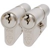 Yale Superior 1 Star Euro Cylinder Lock, KM3030-NP-KA