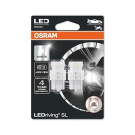 OSRAM LEDriving SL, LED Signal Lamps, Off-Road Only, non ECE, Double Blister, White 6000K, W21/5W