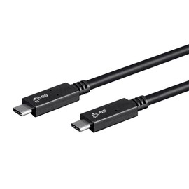 Monoprice USB Type-C to Type-C 3.1 Gen 2 Cable - 10Gbps, 5 Amp, 30AWG, 3.3 Feet, Black - Essential Series
