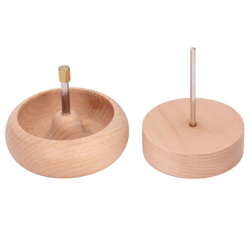 Bead Spinner DIY Beading Turning Bowl 10cm Wooden Manual Beading