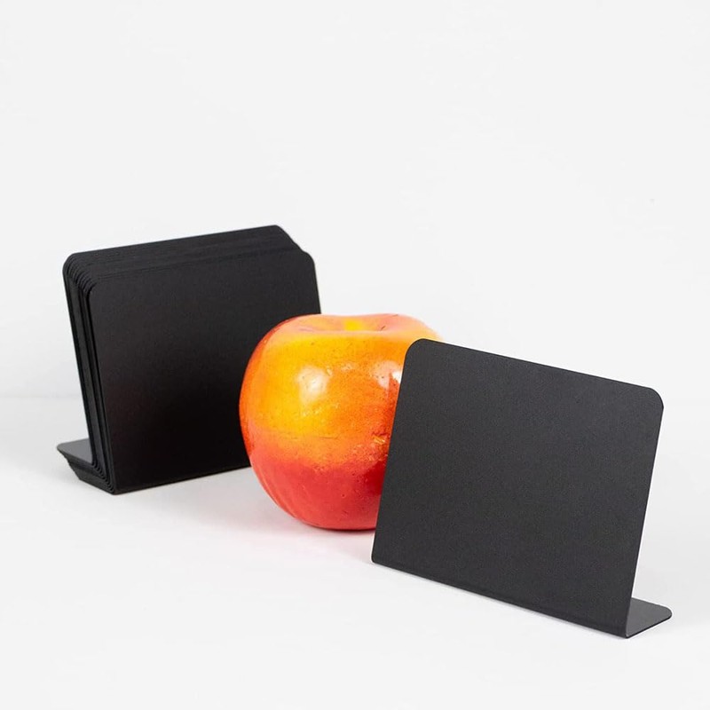 5Pcs Acrylic Mini Chalkboard Signs, 100mmx75mm L-Shaped Erasable Small Blackboard