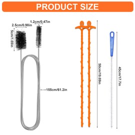 LANZHANFEI 4PCS Drain Unblocker,Sink Unblocker, Multifunctional Plumbing Tools,Toilet Unblocker for Bathroom Toilet Kitchen Plug Hole,Reusable Drain Rods