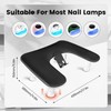 JODSONE U-Shaped Black Arm Rest for Nails Tech with Rotating