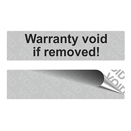 VOID Security Labels "Warranty Void" on Roll 80 x 20 mm Black