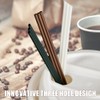 Ouliget Independent Packaging Three Hole Coffee Stirrers Sticks,2 in 1