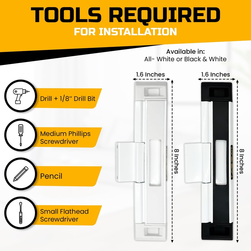 TOUGHBOLT Sliding Door Lock – Double Deadbolt Security – Child