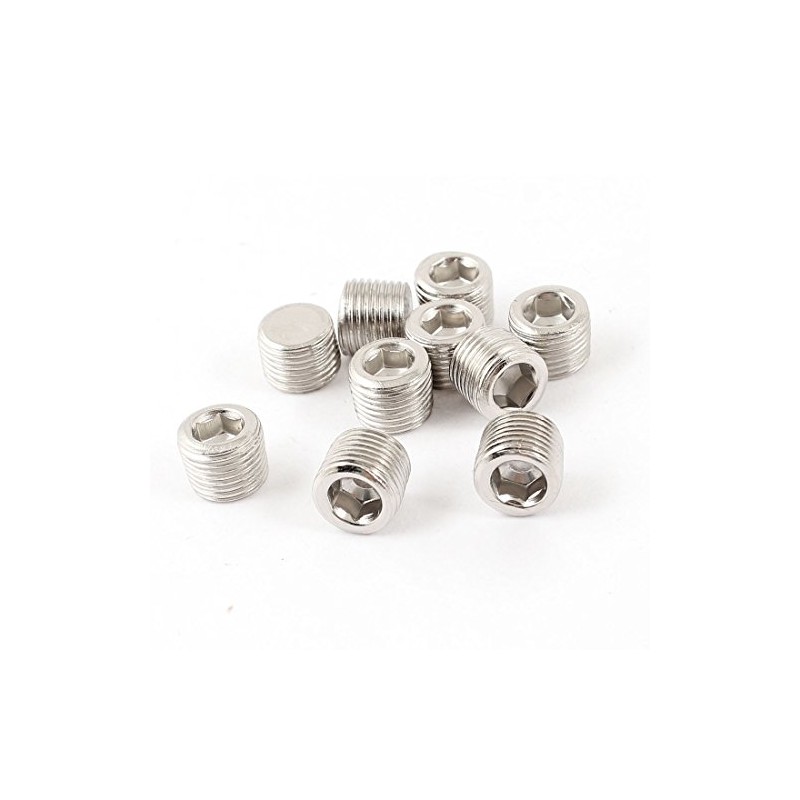 sourcingmap 1/8PT Male Thread Pneumatic Pipe Hex Head Cap Fuel