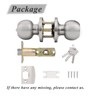 Probrico (2 Pack Keyed Alike Door Knobs Combo Pack, Brushed