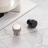 KOOFIZO 20-Pack Knurled Cabinet Knob - Black Pull Handle (28mm