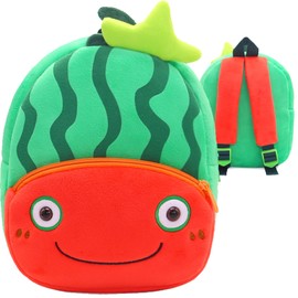 AUNGCSHE 2 to 5 Years Old Casual Children's Backpack, Lightweight Nursery Backpack Girls, Fruit Nursery Backpack Boys for Kindergarten, Elementary School, Picnic, Travel, Excursion (Red - Watermelon)