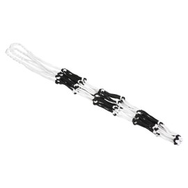 PATIKIL Basketball Net Bag, Mesh Storage Sports Carry Bag Durable PP Single Ball Carrier Sturdy Thickened for Volleyball Soccer Football, White Black