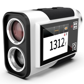 CIGMAN 1312Y Laser Golf Rangefinder with Side Touch Screen, Tilt Compensation, 6x Magnification, ±1Y Accuracy, Magnetic Strip, External Colour Display, Flag Lock, ±1m Accuracy