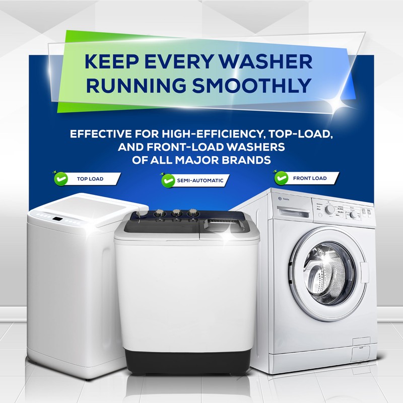 Whirl Fresh Washing Machine Cleaner Tablets, 24 Pack–Deep Cleaning Tablets