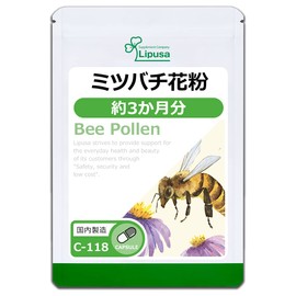 Lipsa Honeybee Pollen (Beepolen), Approximately 3 Month Supply, C-118 (90 Capsules), Supplement, Amino Acids, Minerals, Enzymes, Energizing, Beauty Capsules, Made in Japan