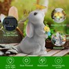 Foyucool Solar Garden Statue Rabbit with Solar Lantern, Outdoor Sculpture