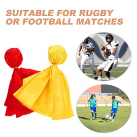 NUOBESTY 6 Pieces Penalty Flag Football Challenge Flags Football Referee Flag for Party Accessories (Red + Yellow)