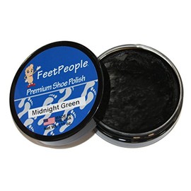 FeetPeople Premium Shoe Polish Wax, Midnight Green, 1.625 Ounces, 3 Pack