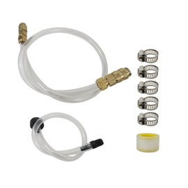 Hydraulic Steering Bleed Kit - PVC Transparent Hose, 21.85" & 17.9" Lengths, by BLUE ELF for Seastar - Includes Bridge Hose, Bottle Hose & Hose Clamps (4x) for Efficient Steering System Maintenance