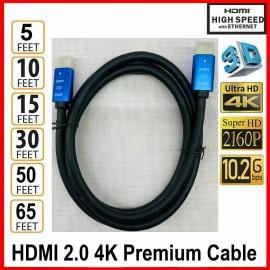 1Sale&Sell HDMI CABLE ULTRA 2.0a 4K 2160P 3FT 6FT 10FT 12FT 15FT 25FT 30FT 50FT 65FT LOT - 65 ft